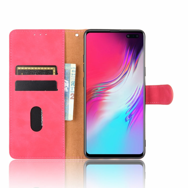 For Samsung Galaxy S10 5G Solid Color Skin Feel Magnetic Buckle Horizontal Flip Calf Texture PU Leather Case with Holder & Card Slots & Wallet
