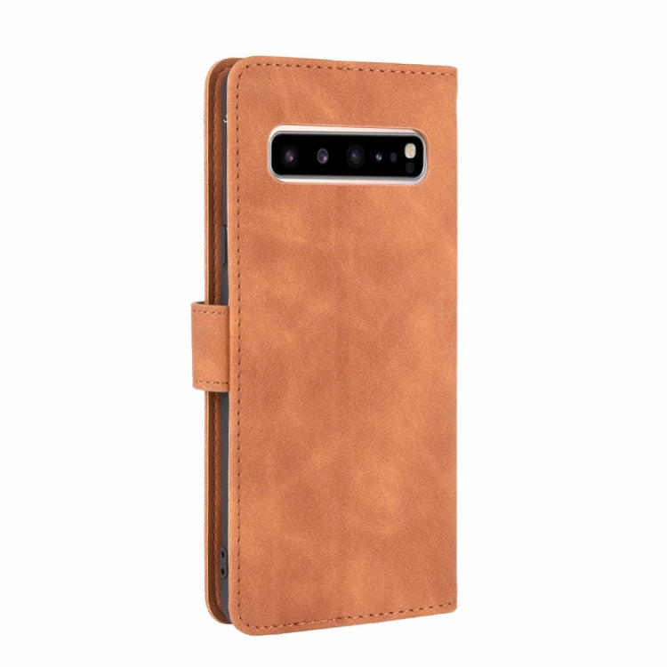 For Samsung Galaxy S10 5G Solid Color Skin Feel Magnetic Buckle Horizontal Flip Calf Texture PU Leather Case with Holder & Card Slots & Wallet