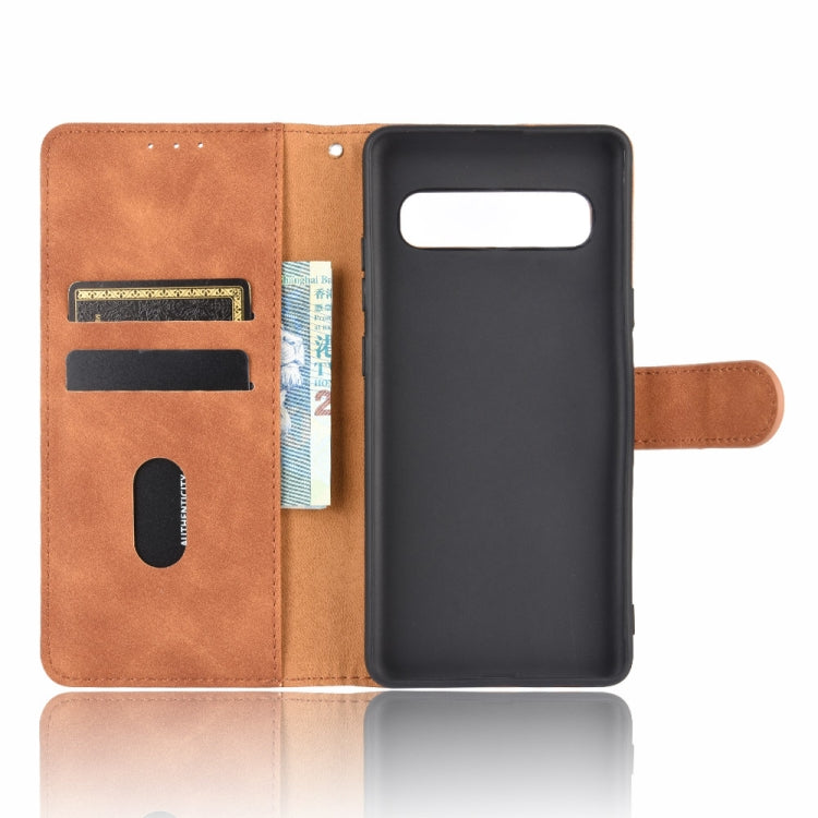 For Samsung Galaxy S10 5G Solid Color Skin Feel Magnetic Buckle Horizontal Flip Calf Texture PU Leather Case with Holder & Card Slots & Wallet