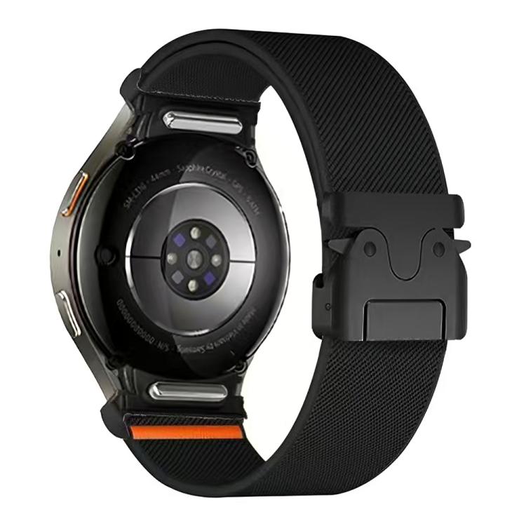 For Samsung Galaxy Watch 7 / 6 / 5 / 4 Press Button Connector Parachute Buckle Elastic Nylon Watch Band