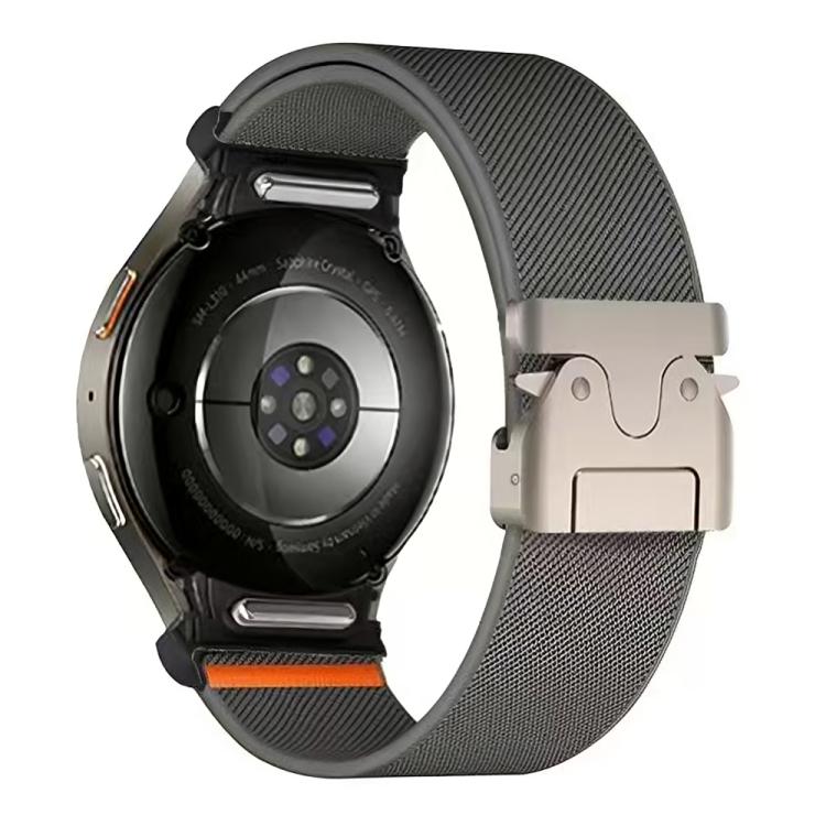 For Samsung Galaxy Watch 7 / 6 / 5 / 4 Press Button Connector Parachute Buckle Elastic Nylon Watch Band