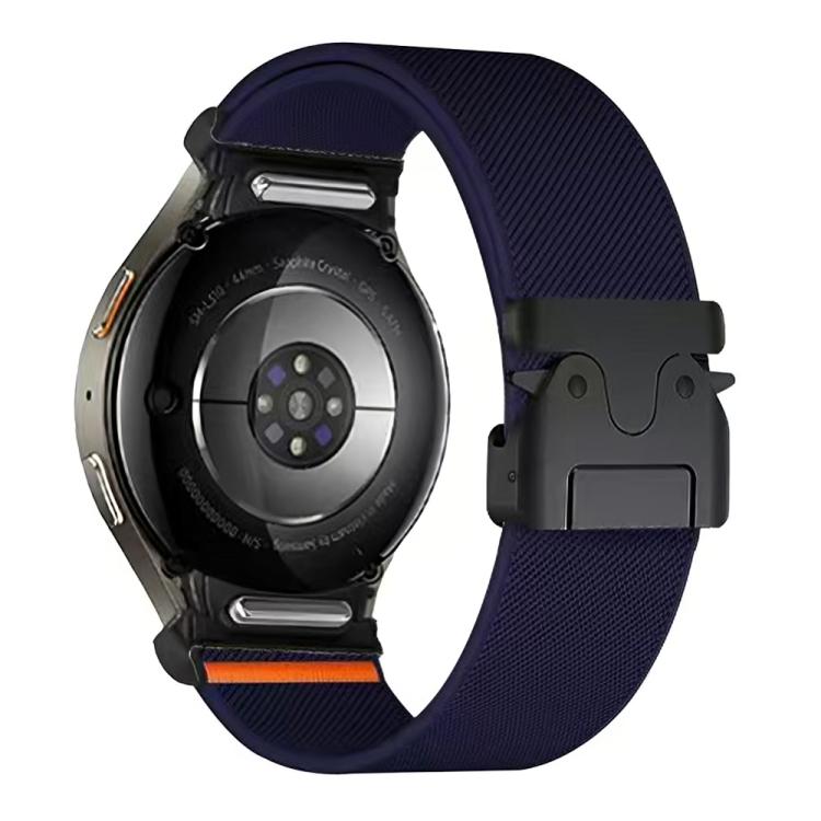 For Samsung Galaxy Watch 7 / 6 / 5 / 4 Press Button Connector Parachute Buckle Elastic Nylon Watch Band