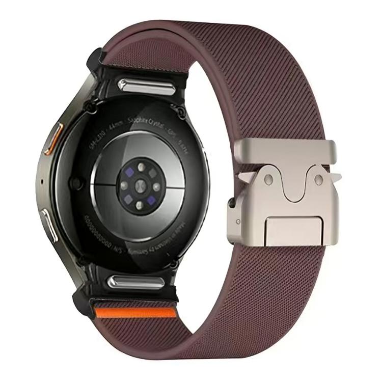 For Samsung Galaxy Watch 7 / 6 / 5 / 4 Press Button Connector Parachute Buckle Elastic Nylon Watch Band
