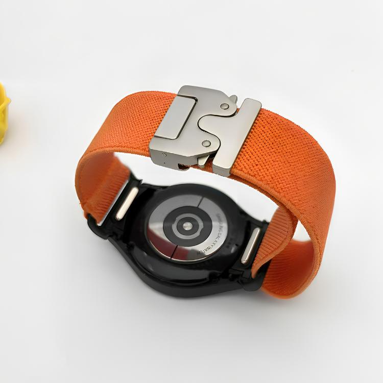 For Samsung Galaxy Watch 7 / 6 / 5 / 4 Press Button Connector Parachute Buckle Elastic Nylon Watch Band