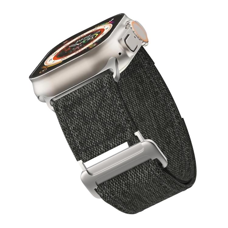 For Apple Watch 42mm / 41mm / 40mm / 38mm Kalebol Canvas Pattern Nylon Loop Strap