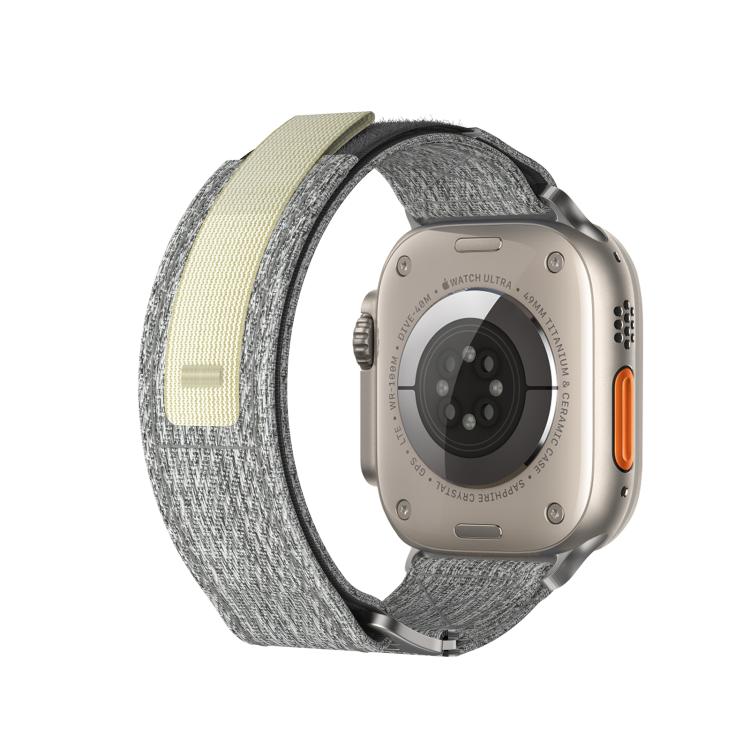 For Apple Watch 42mm / 41mm / 40mm / 38mm Kalebol Canvas Pattern Nylon Loop Strap