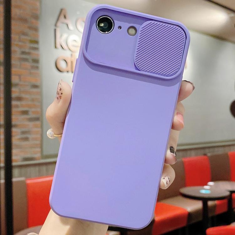 For iPhone 17e / 16e Slid Camera Shield Liquid Silicone TPU Phone Case