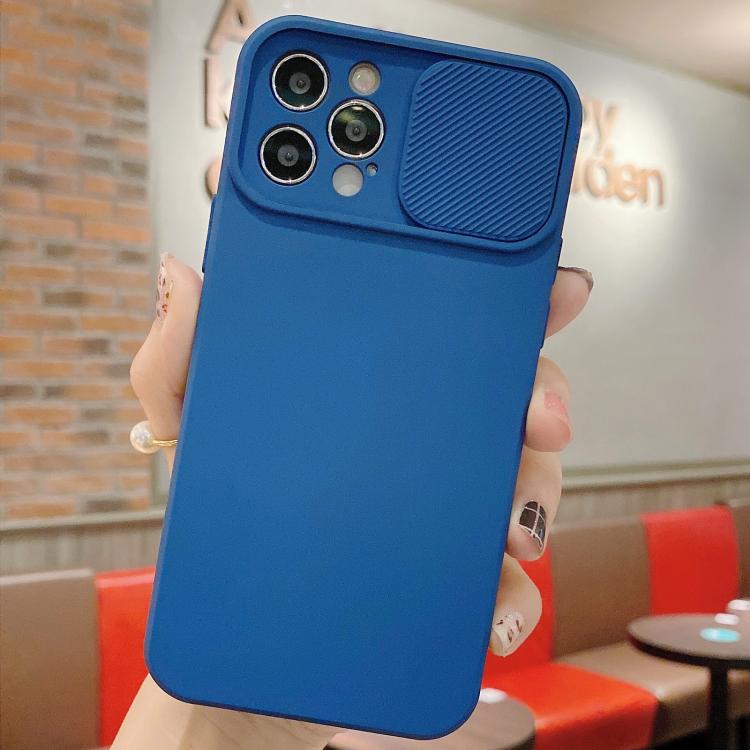 For iPhone 16 Pro Max Slid Camera Shield Liquid Silicone TPU Phone Case