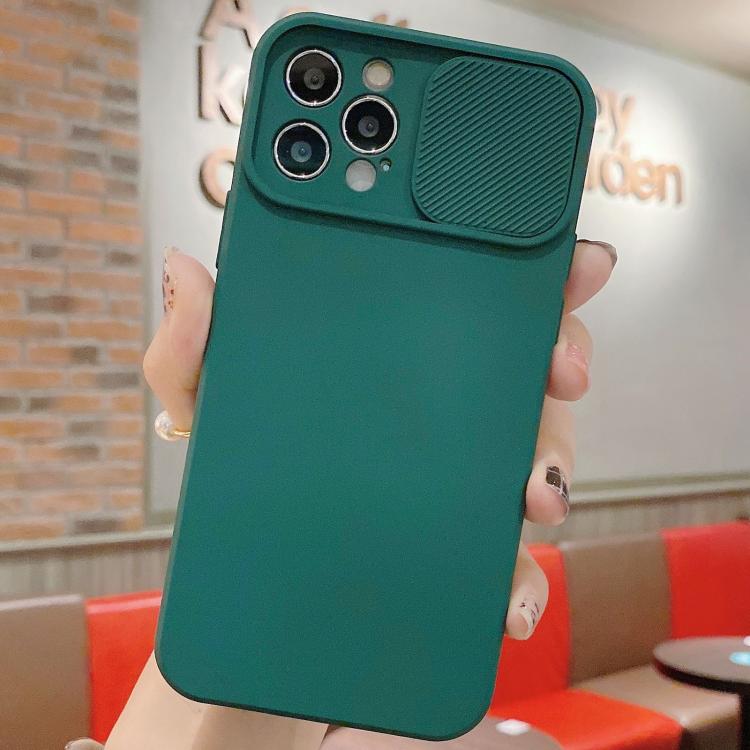 For iPhone 16 Pro Slid Camera Shield Liquid Silicone TPU Phone Case