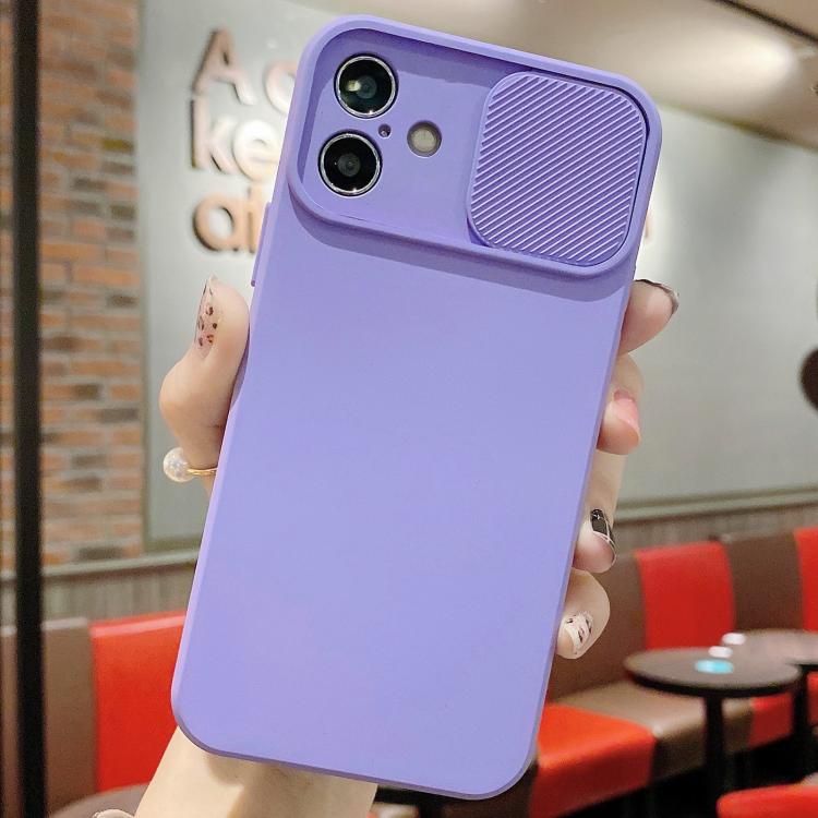 For iPhone 16 Slid Camera Shield Liquid Silicone TPU Phone Case