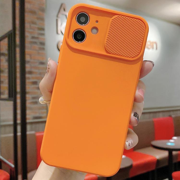 For iPhone 12 mini Slid Camera Shield Liquid Silicone TPU Phone Case