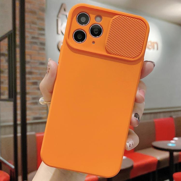 For iPhone 11 Pro Max Slid Camera Shield Liquid Silicone TPU Phone Case