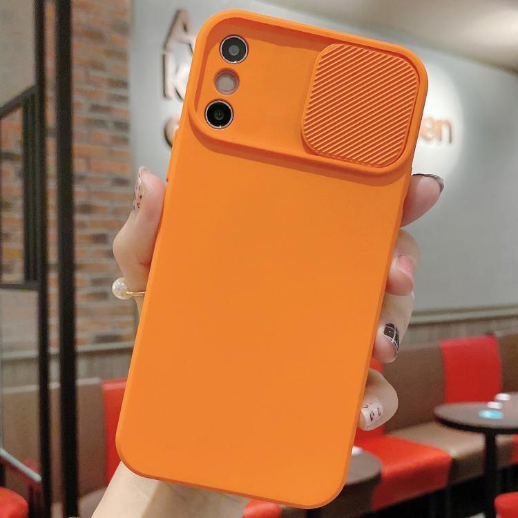 For iPhone X / XS Slid Camera Shield Liquid Silicone TPU Phone Case