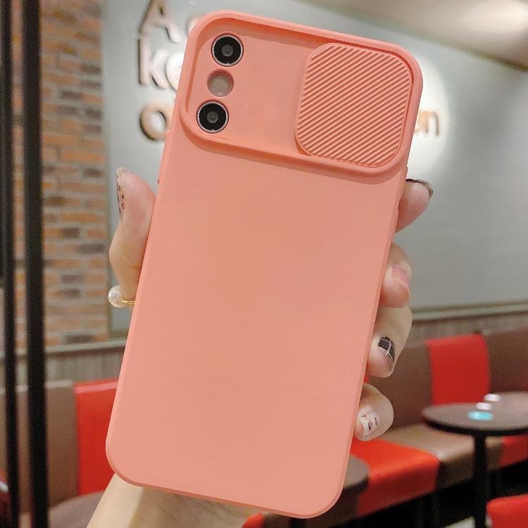 For iPhone X / XS Slid Camera Shield Liquid Silicone TPU Phone Case