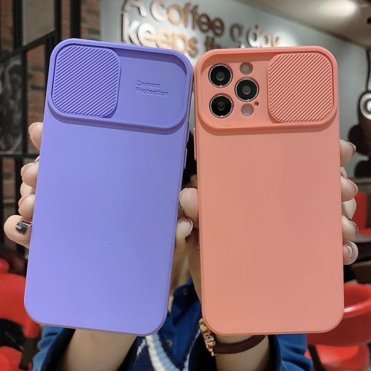 For iPhone 16 Pro Max Slid Camera Shield Liquid Silicone TPU Phone Case