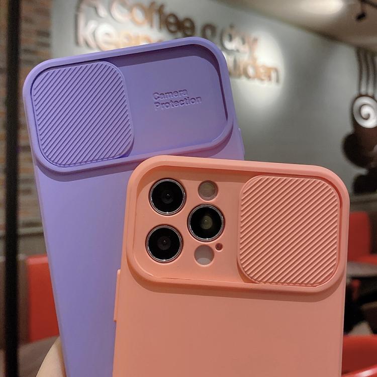 For iPhone 15 Pro Slid Camera Shield Liquid Silicone TPU Phone Case