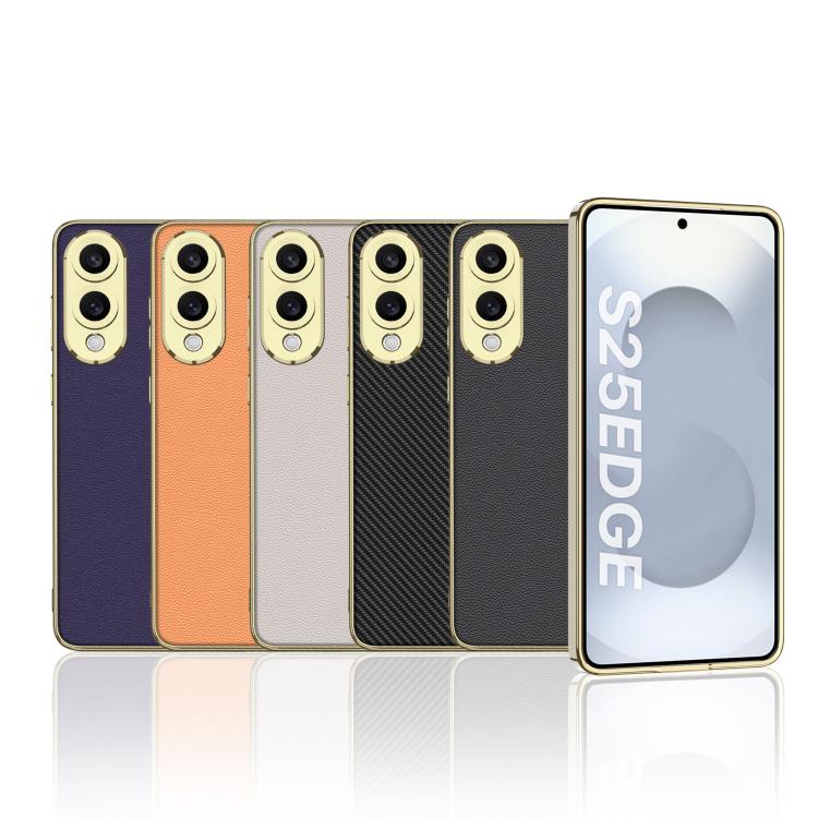 For Samsung Galaxy S25 Edge 5G GKK Plating TPU Leather Full Coverage Phone Case