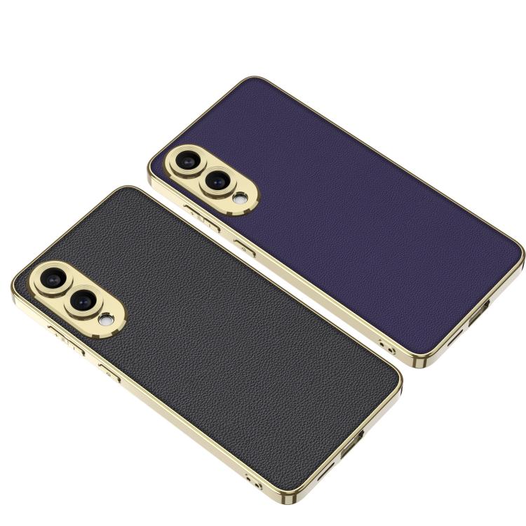 For Samsung Galaxy S25 Edge 5G GKK Plating TPU Leather Full Coverage Phone Case