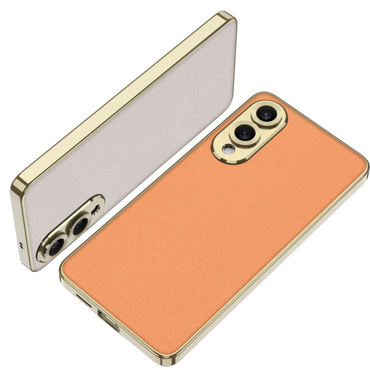 For Samsung Galaxy S25 Edge 5G GKK Plating TPU Leather Full Coverage Phone Case
