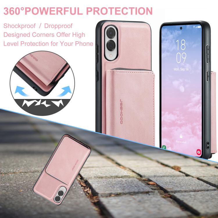 For Samsung Galaxy S25 Edge 5G JEEHOOD J02 Magnetic Zipper Horizontal Flip Leather Phone Case
