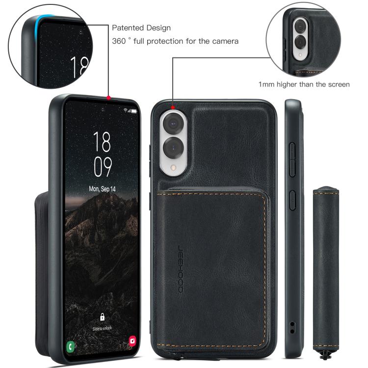 For Samsung Galaxy S25 Edge 5G JEEHOOD J02 Magnetic Zipper Horizontal Flip Leather Phone Case