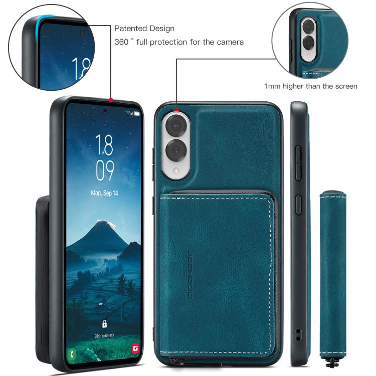 For Samsung Galaxy S25 Edge 5G JEEHOOD J02 Magnetic Zipper Horizontal Flip Leather Phone Case
