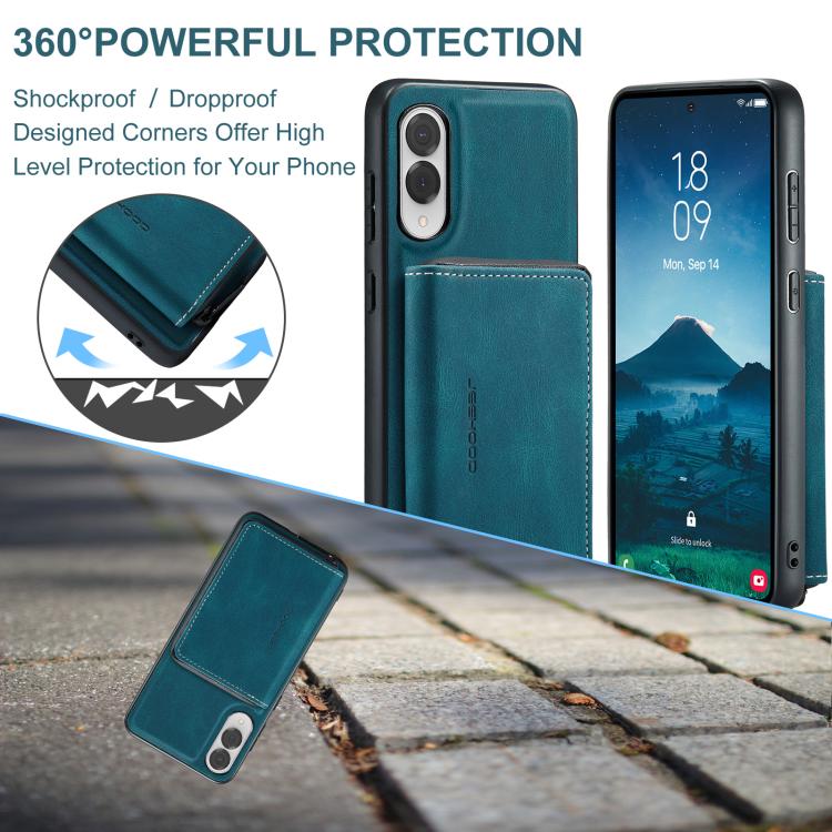For Samsung Galaxy S25 Edge 5G JEEHOOD J02 Magnetic Zipper Horizontal Flip Leather Phone Case