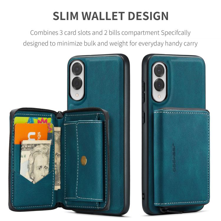 For Samsung Galaxy S25 Edge 5G JEEHOOD J02 Magnetic Zipper Horizontal Flip Leather Phone Case