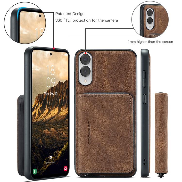 For Samsung Galaxy S25 Edge 5G JEEHOOD J02 Magnetic Zipper Horizontal Flip Leather Phone Case