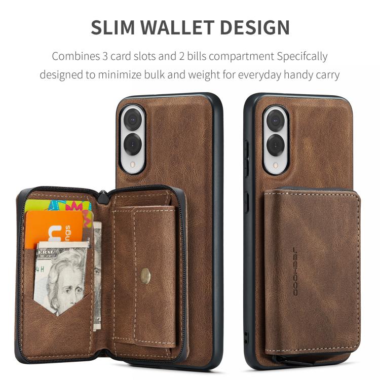 For Samsung Galaxy S25 Edge 5G JEEHOOD J02 Magnetic Zipper Horizontal Flip Leather Phone Case