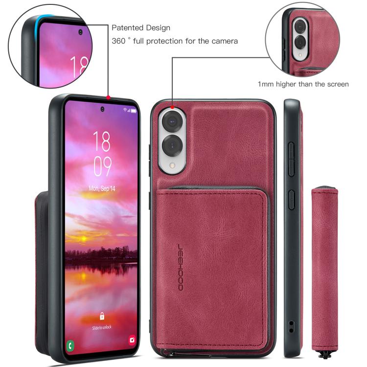 For Samsung Galaxy S25 Edge 5G JEEHOOD J02 Magnetic Zipper Horizontal Flip Leather Phone Case
