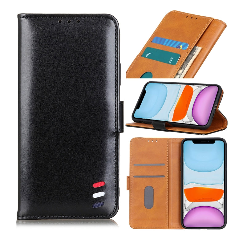 For iPhone 11 3-Color Pearl Texture Magnetic Buckle Horizontal Flip PU Leather Case with Card Slots & Wallet & Holder