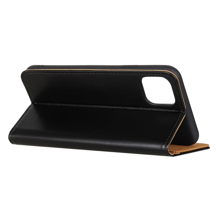 For iPhone 11 3-Color Pearl Texture Magnetic Buckle Horizontal Flip PU Leather Case with Card Slots & Wallet & Holder