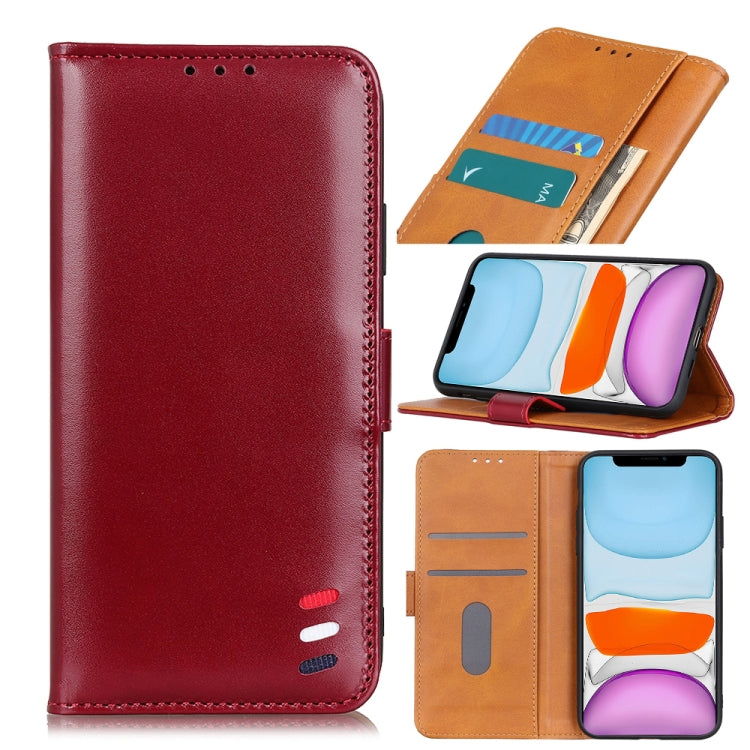 For iPhone 11 3-Color Pearl Texture Magnetic Buckle Horizontal Flip PU Leather Case with Card Slots & Wallet & Holder