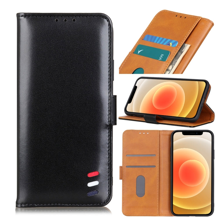 For iPhone 12 mini 3-Color Pearl Texture Magnetic Buckle Horizontal Flip PU Leather Case with Card Slots & Wallet & Holder