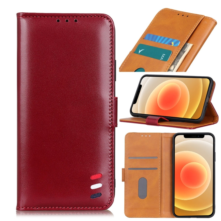For iPhone 12 mini 3-Color Pearl Texture Magnetic Buckle Horizontal Flip PU Leather Case with Card Slots & Wallet & Holder
