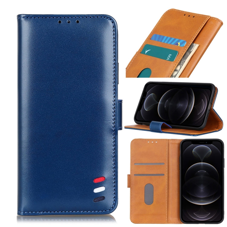 For iPhone 12 / 12 Pro 3-Color Pearl Texture Magnetic Buckle Horizontal Flip PU Leather Case with Card Slots & Wallet & Holder