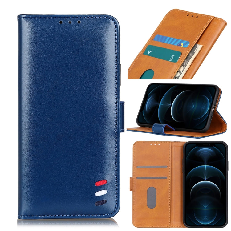 For iPhone 12 Pro Max 3-Color Pearl Texture Magnetic Buckle Horizontal Flip PU Leather Case with Card Slots & Wallet & Holder