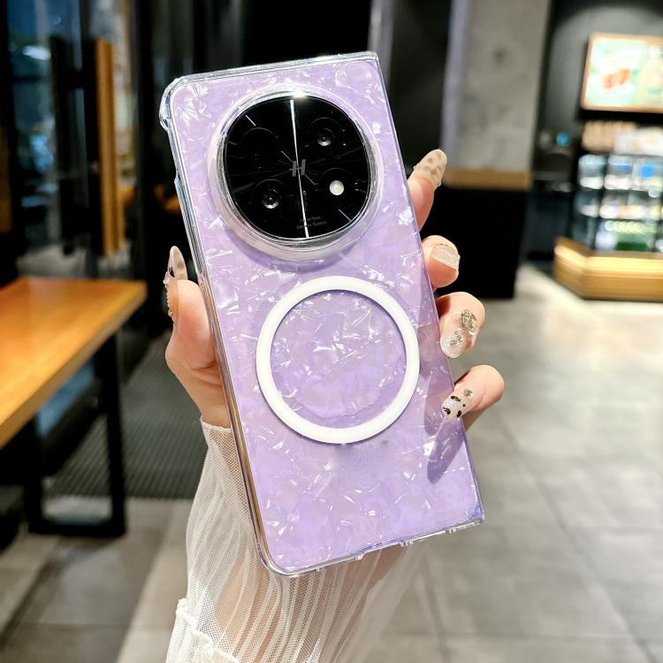 For OPPO Find N5 Pearlescent Shell Texture MagSafe Phone Case