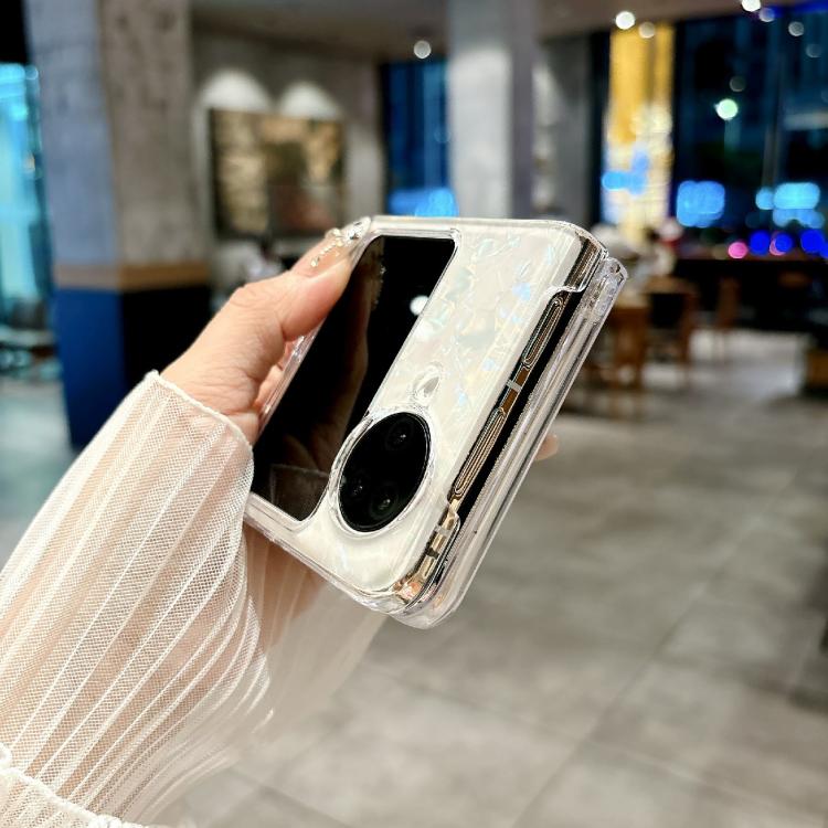 For OPPO Find N3 Flip Pearlescent Shell Texture MagSafe Phone Case