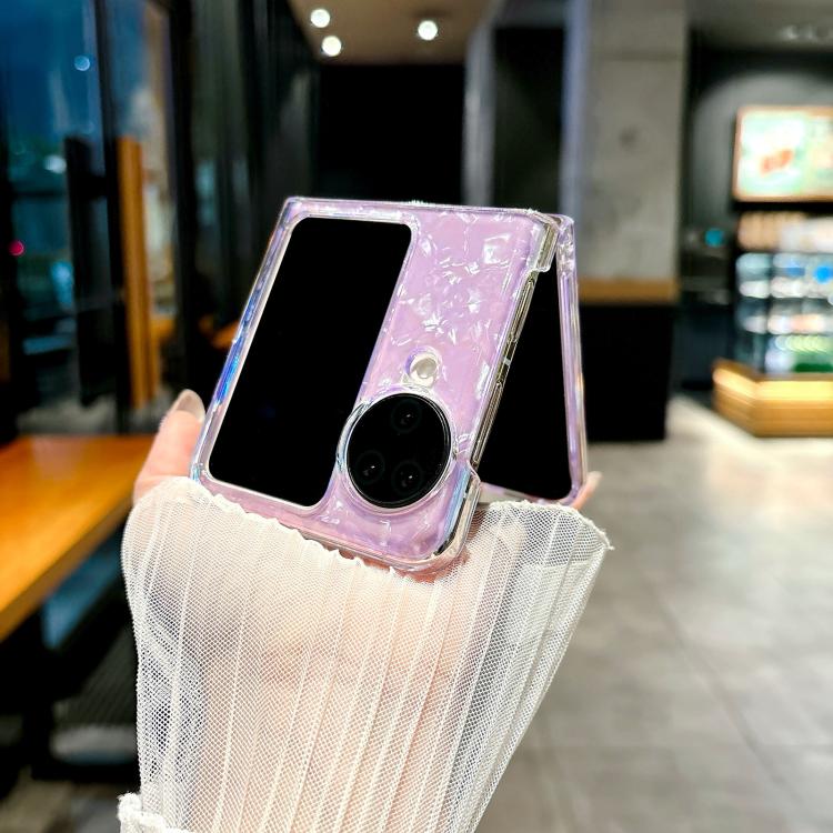 For OPPO Find N3 Flip Pearlescent Shell Texture MagSafe Phone Case