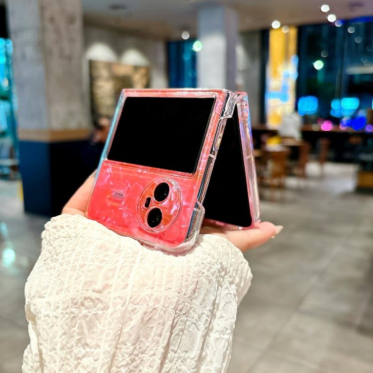 For vivo X Flip Pearlescent Shell Texture MagSafe Phone Case