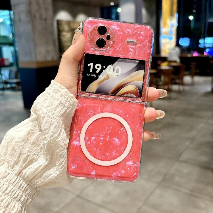 For vivo X Flip Pearlescent Shell Texture MagSafe Phone Case