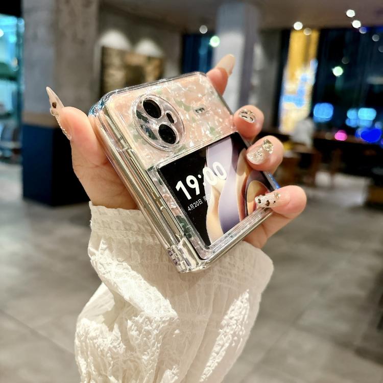 For vivo X Flip Pearlescent Shell Texture MagSafe Phone Case