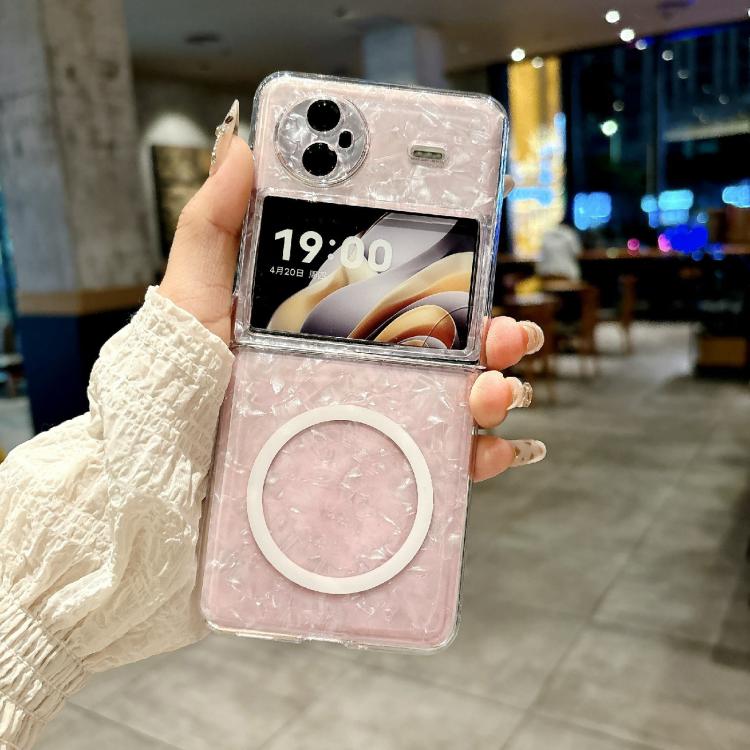 For vivo X Flip Pearlescent Shell Texture MagSafe Phone Case