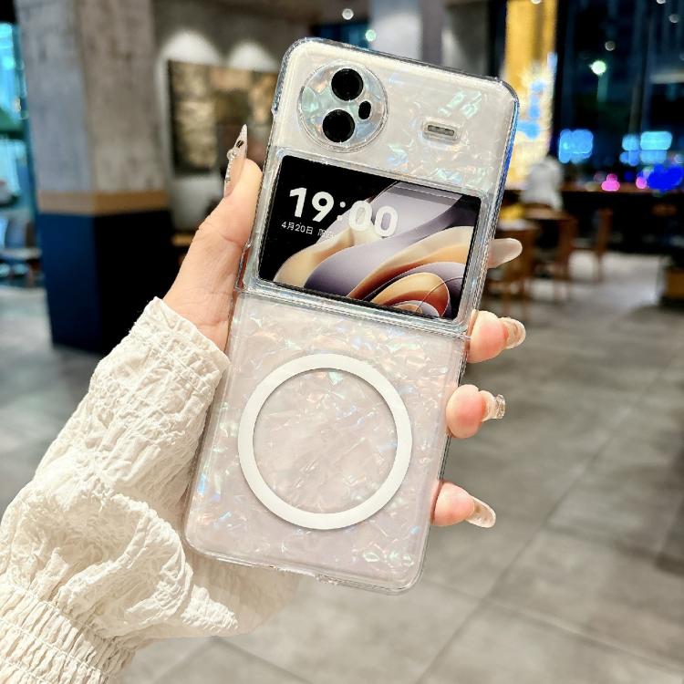 For vivo X Flip Pearlescent Shell Texture MagSafe Phone Case