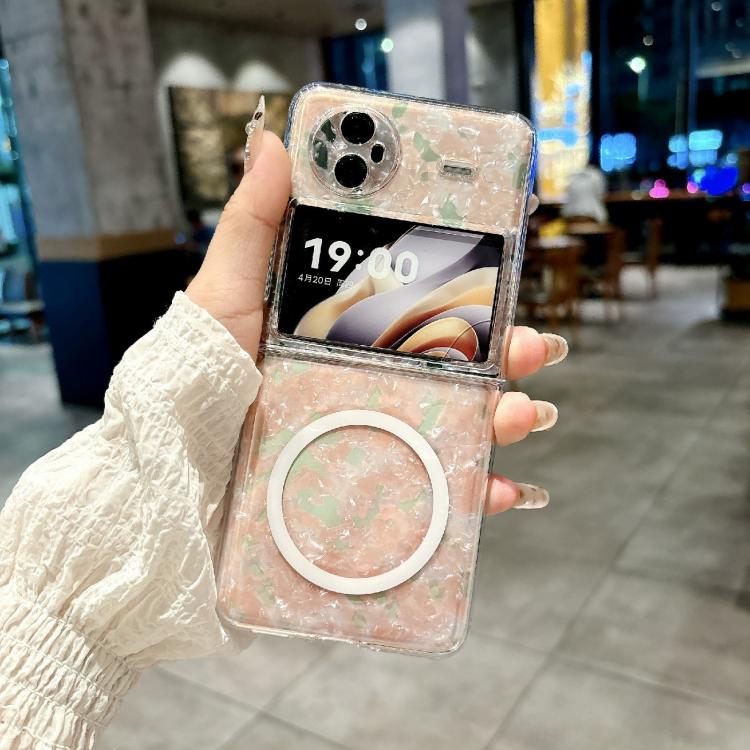 For vivo X Flip Pearlescent Shell Texture MagSafe Phone Case
