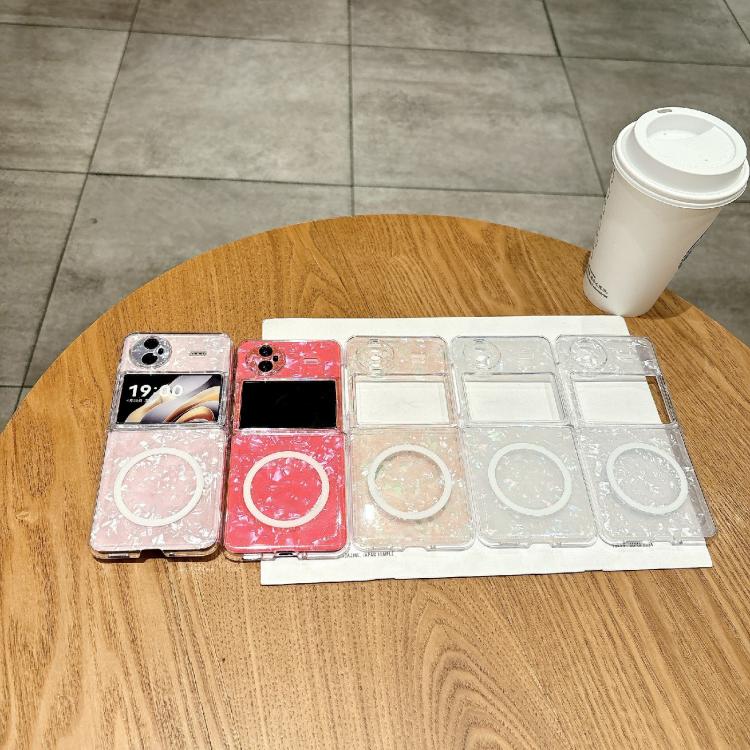 For vivo X Flip Pearlescent Shell Texture MagSafe Phone Case