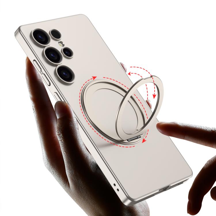For Samsung Galaxy S25 Ultra 5G GKK Ultra-thin All-inclusive Rotation Holder MagSafe Phone Case