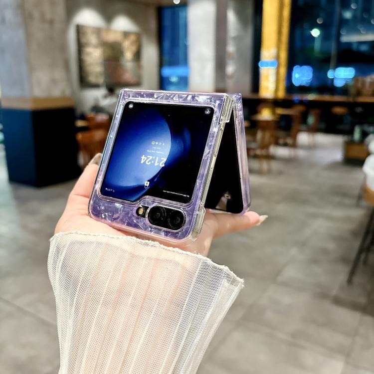 For Samsung Galaxy Z Flip5 Pearlescent Shell Texture MagSafe Phone Case